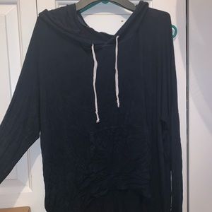 navy long sleeve t shirt hoodie